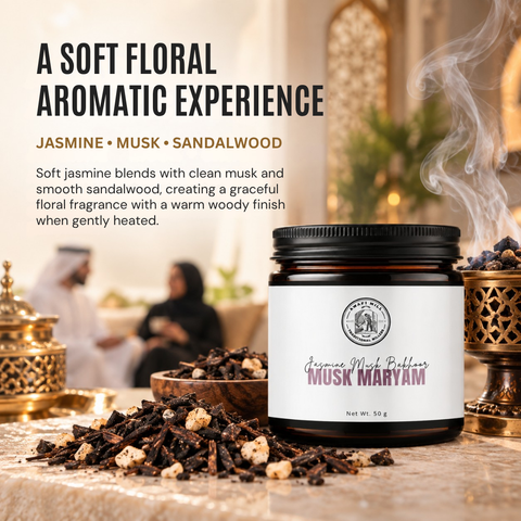Musk Maryam Oud Bakhoor | Jasmine, Musk & Sandalwood