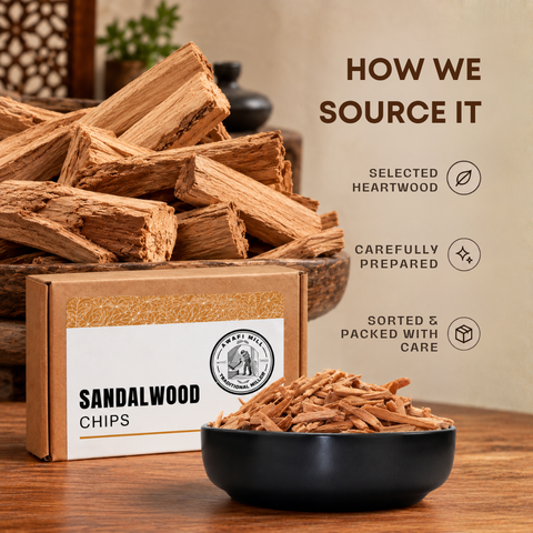 Sandalwood Chips | Chandan Wood | Santalum album
