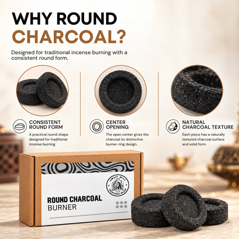 Round Charcoal Tablets | Incense Burner Discs