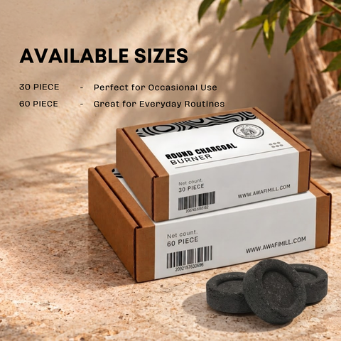 Round Charcoal Tablets | Incense Burner Discs