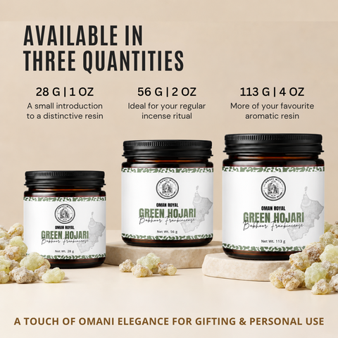 Omani Royal Green Hojari Frankincense | Bakhoor Grade