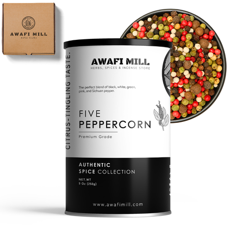 Five Peppercorn Mix |  Black, White, Green, Pink & All spice