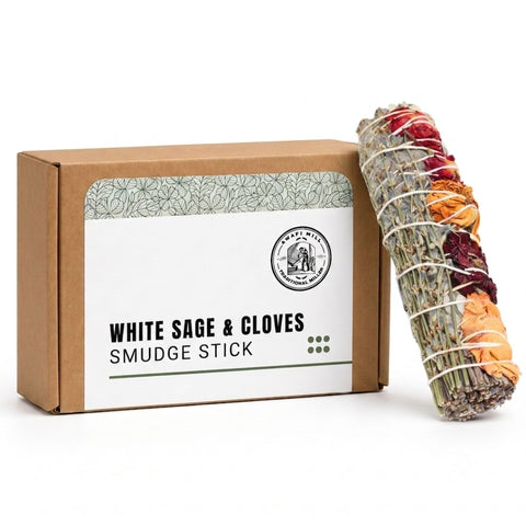 White Sage with Clove Buds Smudge Stick | Spiced Botanical Bundle
