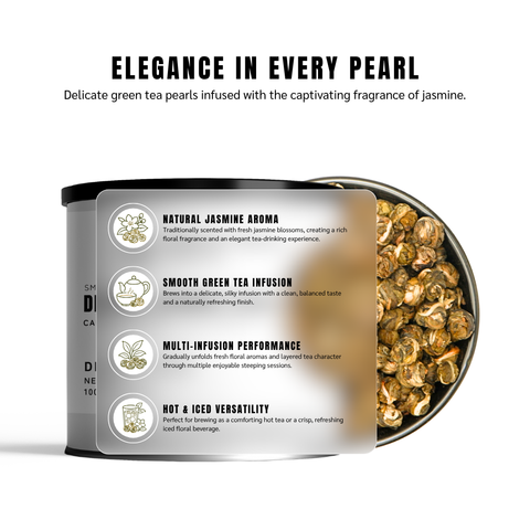 Dragon Jasmine Pearl (Moli Long Zhu) - Green Tea & Jasmine