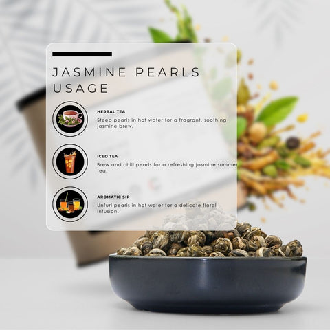 Dragon Jasmine Pearl (Moli Long Zhu) - Green Tea & Jasmine