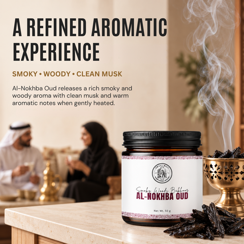 Al-Nokhba Oud | Smoky Woods & Clean Musk Bakhoor