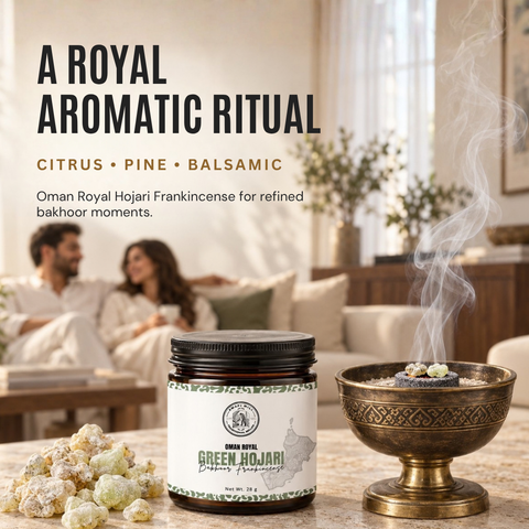 Omani Royal Green Hojari Frankincense | Bakhoor Grade