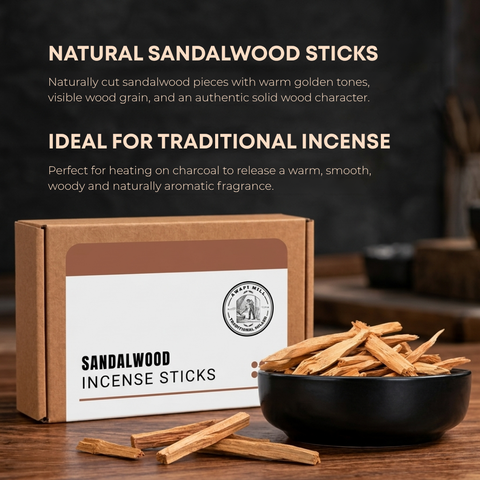 Sandalwood Sticks | Chandan Wood | Santalum album