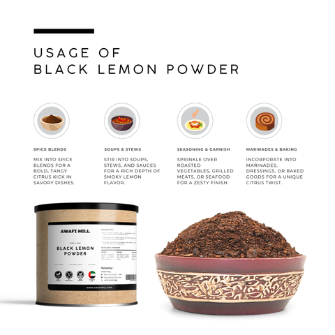 Black Lemon Powder | Dried Lime Powder