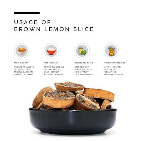 Dried Brown Lemon Slices – Sun-Dried Citrus Ingredient