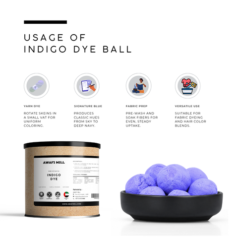 Traditional Indigo Dye Balls (Indigofera Tinctoria) – Authentic Fermented Botanical Dye for Artisans