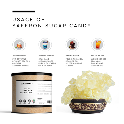 Saffron Sugar Crystal | Rock Candy