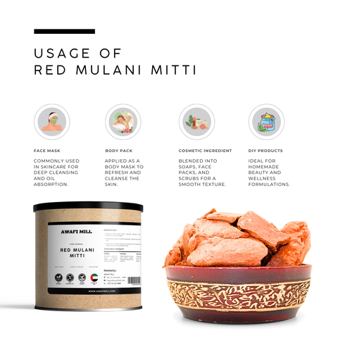 Red Multani Mitti Chunks | Natural Clay Lumps