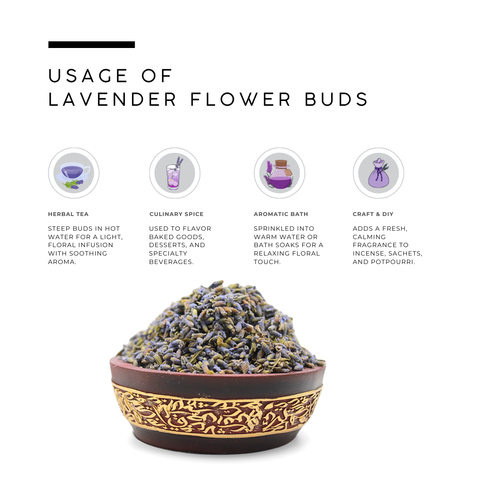 Lavender Flower Buds | Dried Aromatic Blossoms