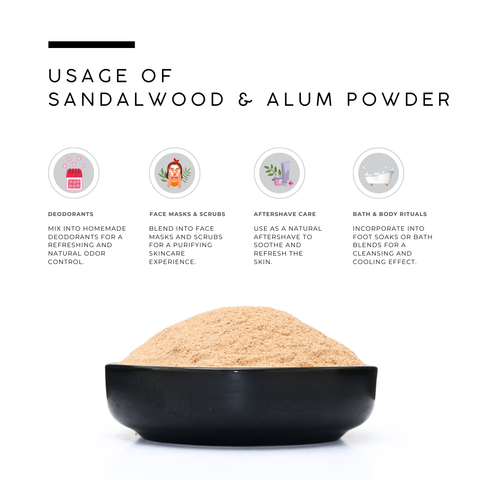 Sandalwood & Alum Powder | Fragrant Personal Care Powder
