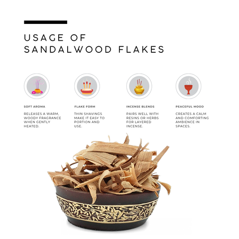 Indian Sandalwood Flakes | Aromatic Incense