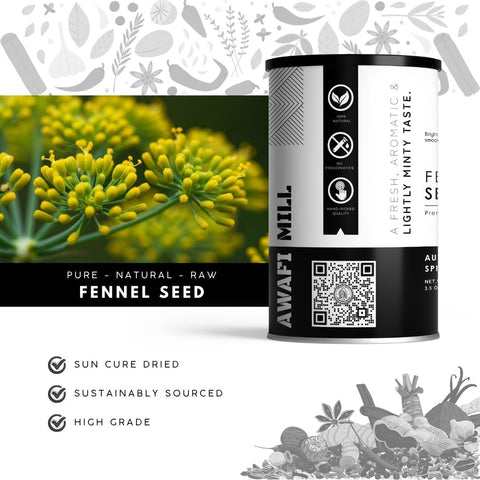 Fennel Seeds |  Saunf |  Foeniculum vulgare