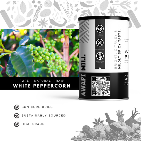 White Peppercorns | Safed Mirch | Piper nigrum