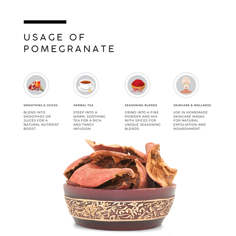 Pomegranate Peel | Natural Sun-Dried Rind