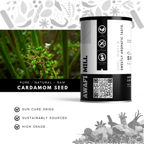 Green Cardamom Seeds | Elaichi Dana | Elettaria cardamomum