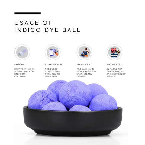 Traditional Indigo Dye Balls (Indigofera Tinctoria) – Authentic Fermented Botanical Dye for Artisans