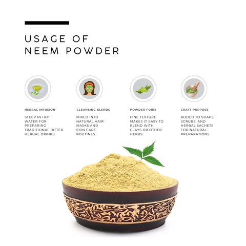 Neem Leaf Powder (Margosa / Indian Lilac) - Azadirachta Indica