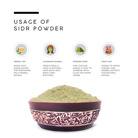 Seder Sidr Leaves Powder | Dried Jujube Leaf