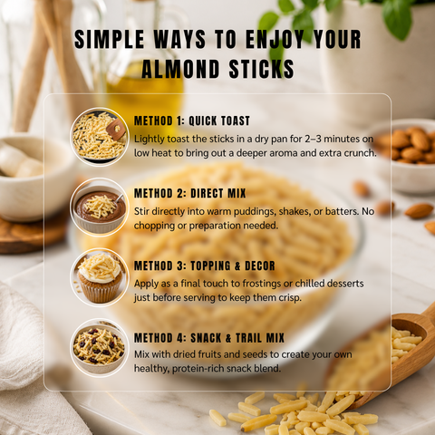 Almond Sticks – Blanched Badam Slivers