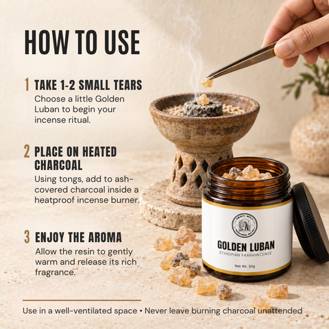 Ethiopian Golden Luban | Boswellia papyrifera Frankincense