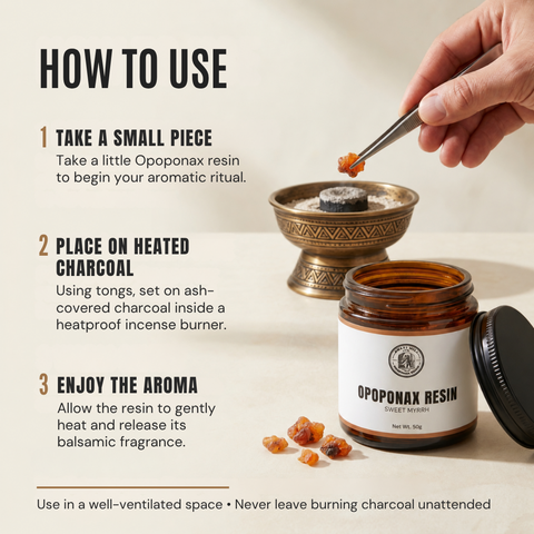 Opoponax Resin | Sweet Myrrh | Commiphora guidottii