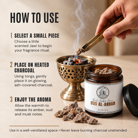 Oud Al-Anbar Scented Luban Jawi | Amber, Oud & Musk