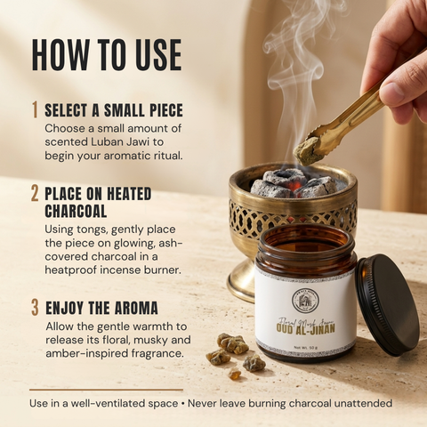 Oud Al-Jinan Scented Luban Jawi | Floral Musk & Amber