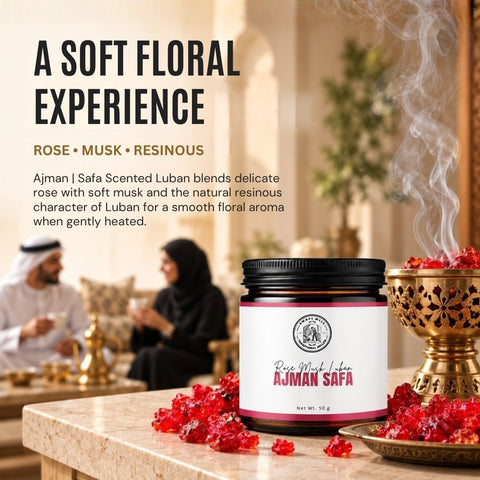Ajman | Safa Scented Luban | Rose & Clean Musk