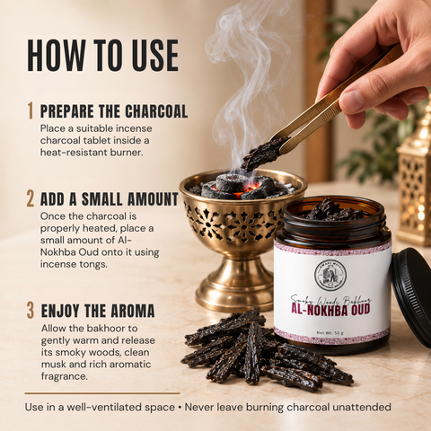 Al-Nokhba Oud | Smoky Woods & Clean Musk Bakhoor