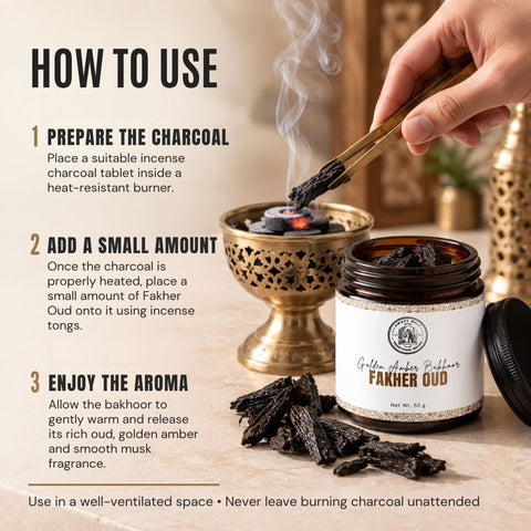Fakher Oud | Golden Amber & Smooth Musk Bakhoor