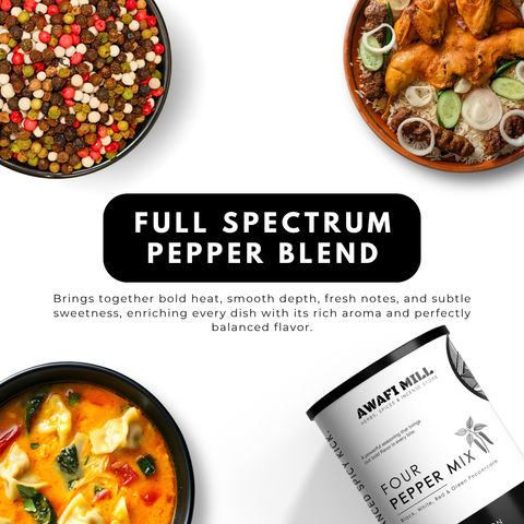 Four Peppercorn Mix | Black, White, Green & Pink Peppercorns