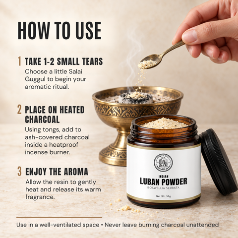 Indian Frankincense Resin Powder | Boswellia serrata | Luban Powder