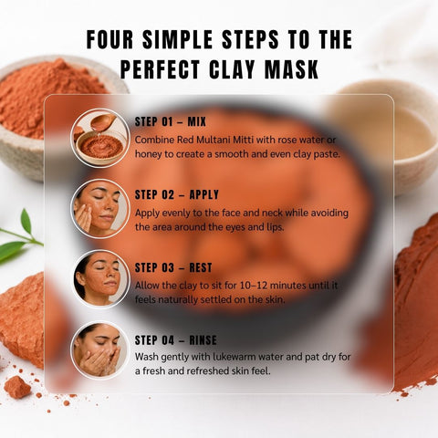 Multani Mitti Red (Lal Mitti) - Red Fuller’s Earth