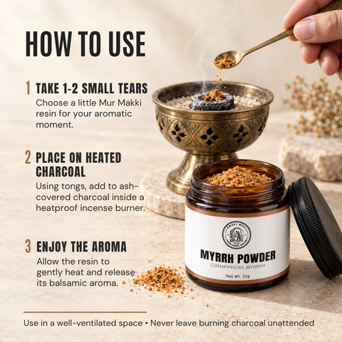 Myrrh Resin Powder | Mur Makki | Commiphora myrrha