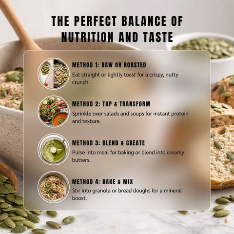 Pumpkin Seeds (Pepitas – Green Kernels) – Cucurbita pepo