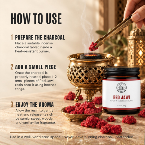 Red Jawi Incense | Jawi Ahmar Benzoin Resin Chunks