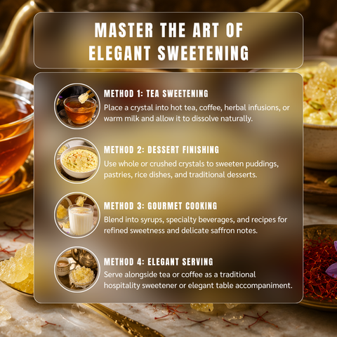 Saffron Rock Candy | Nabat Zaferani | Saffron Sugar Crystals