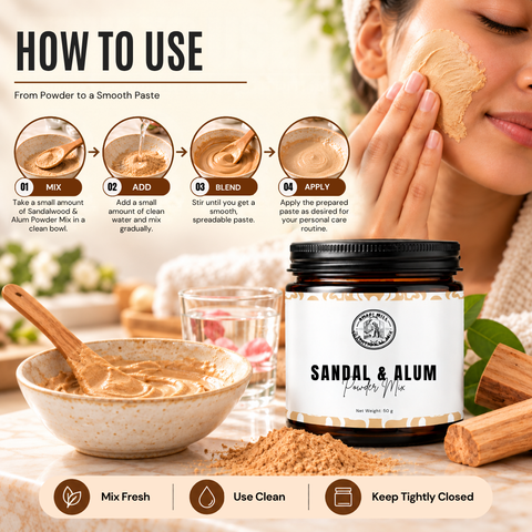 Sandalwood & Alum Powder | Fragrant Personal Care Powder