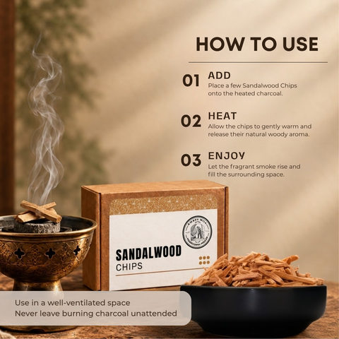 Sandalwood Chips | Chandan Wood | Santalum album