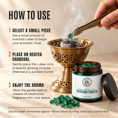 Sharjah Turath Scented Luban | Amber & Musk