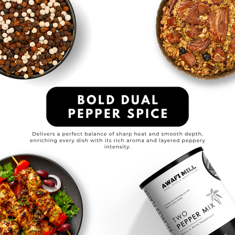 Black & White Peppercorn Mix | Two Pepper Blend | Piper nigrum