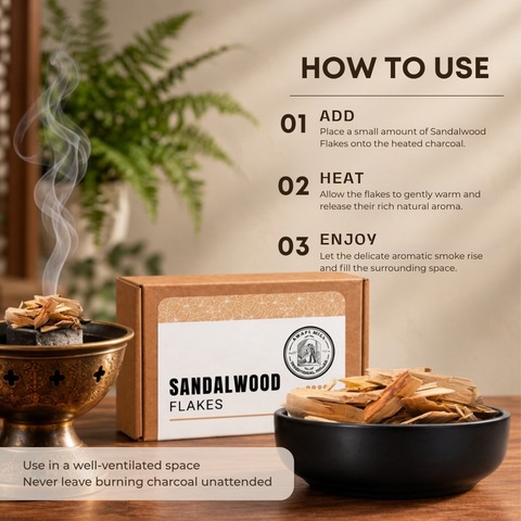 Sandalwood Flakes |  Chandan Wood Shavings | Santalum album