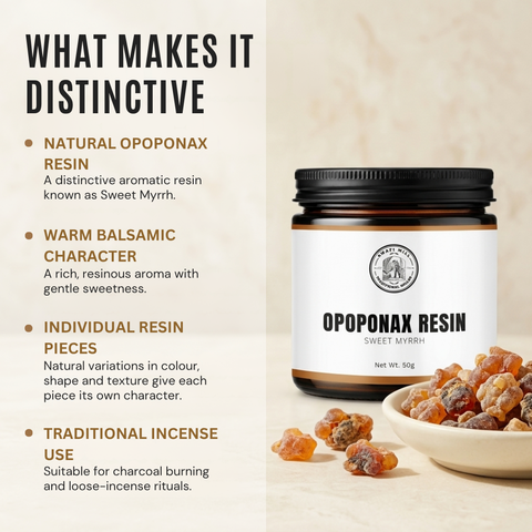 Opoponax Resin | Sweet Myrrh | Commiphora guidottii