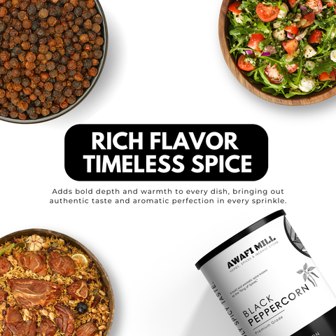 Black Pepper (Whole Peppercorns, Piper nigrum) | Bold, Fruity Heat for Fresh Grinding