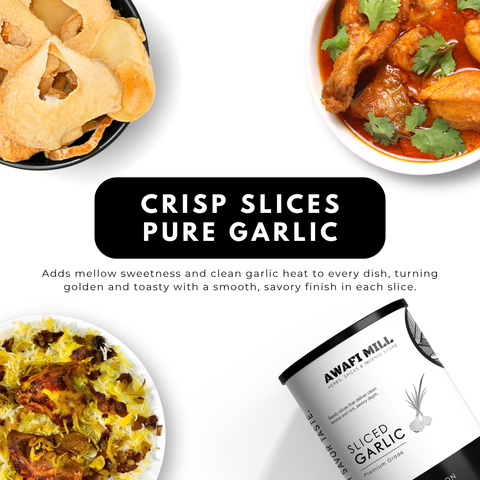 Dried Garlic Slices | Lahsun | Allium sativum